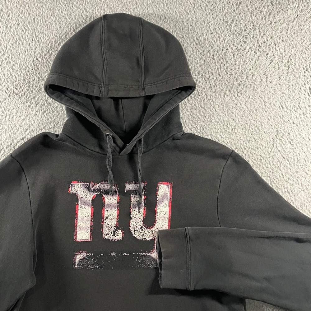 NY Giants Saquon Barkley 26 Hoodie Men M Black Distressed Thrashed Graphic